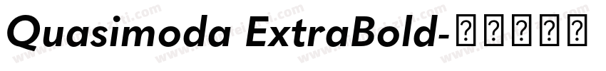 Quasimoda ExtraBold字体转换